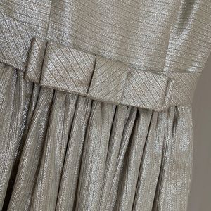 Beautiful taupe/silver dress with bow detail